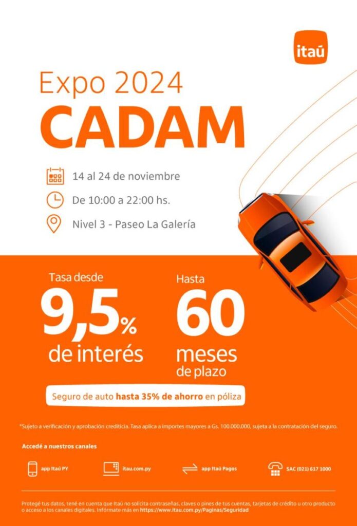 Beneficios únicos con Itaú en la Cadam Motor Show 2024