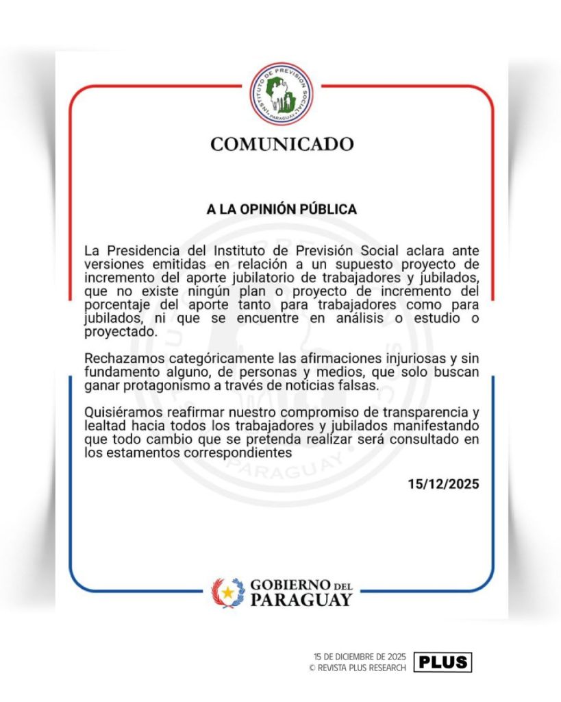 IPS dice no contempla incremento del aporte jubilatorio